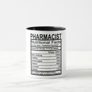 Pharmacist Nutritional Facts Mug