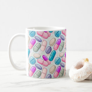 Pharmacist Pastel Pills Illustration Coffee Mug