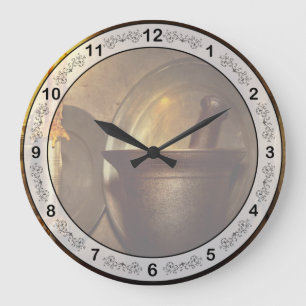 Pharmacist - Pestle - Open late Large Clock