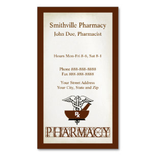 Pharmacist Pharmacy Business Card Magnet