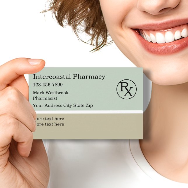 Pharmacist Pharmacy Logo Business Cards (Creator Uploaded)