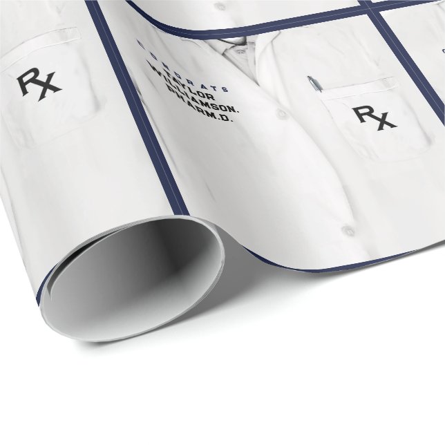 Pharmacist Pharmacy School Grad Gift Wrapping Paper (Roll Corner)