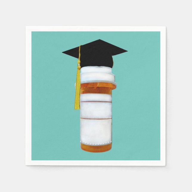 Pharmacist Pharmacy School Graduation Napkin (Front)