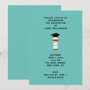 Pharmacist Pharmacy School Graduation Party Invitation