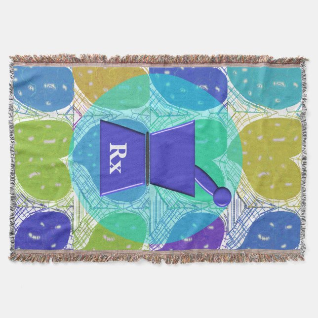 Pharmacist PharmD Woven Blanket Hearts (Front)