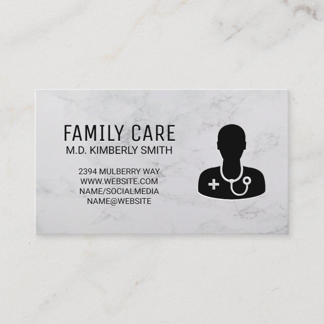 Pharmacist | Physician | Medical Doctor Icon Business Card (Front)