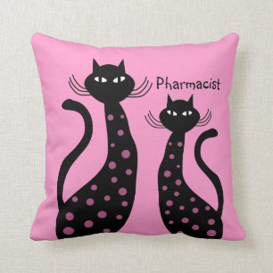 Pharmacist Pillow Black Cats