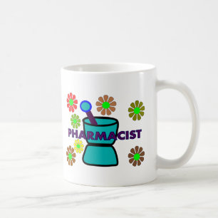 "Pharmacist" Retro Flowers T-Shirts & Gifts Coffee Mug