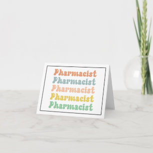 Pharmacist Retro Groovy Pharmacy Card