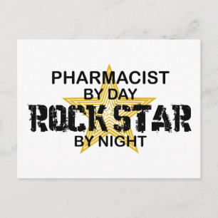 Pharmacist Rock Star by Night Postcard