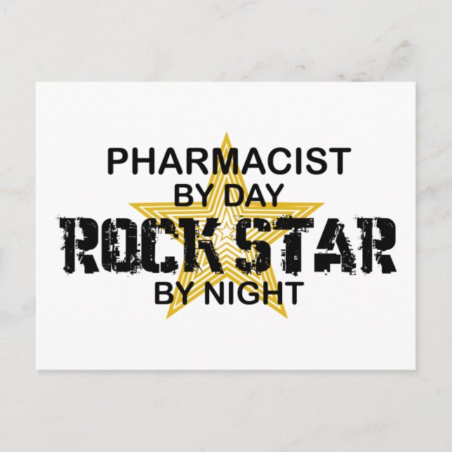 Pharmacist  Rock Star by Night Postcard (Front)