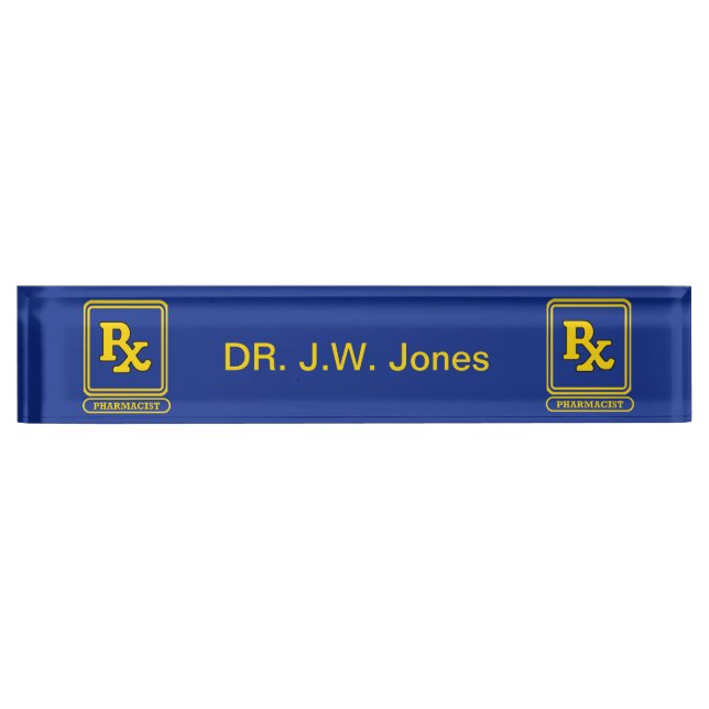 Pharmacist RX Nameplate (Front)