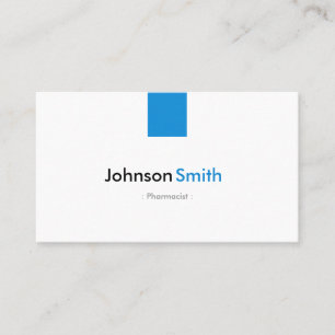 Pharmacist - Simple Aqua Blue Business Card