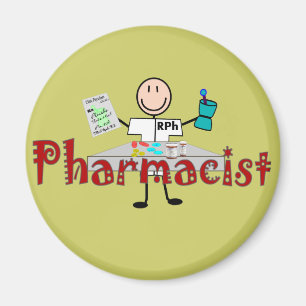 Pharmacist Stick Person--Gifts Magnet