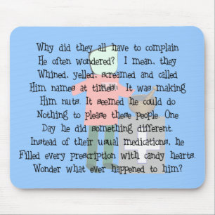 Pharmacist Story Art Gifts "Candy Heart Rx's" Mouse Mat