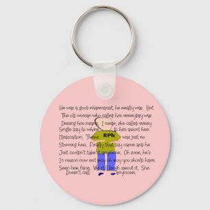 PHARMACIST Story ARt "He Lost it!" Key Ring