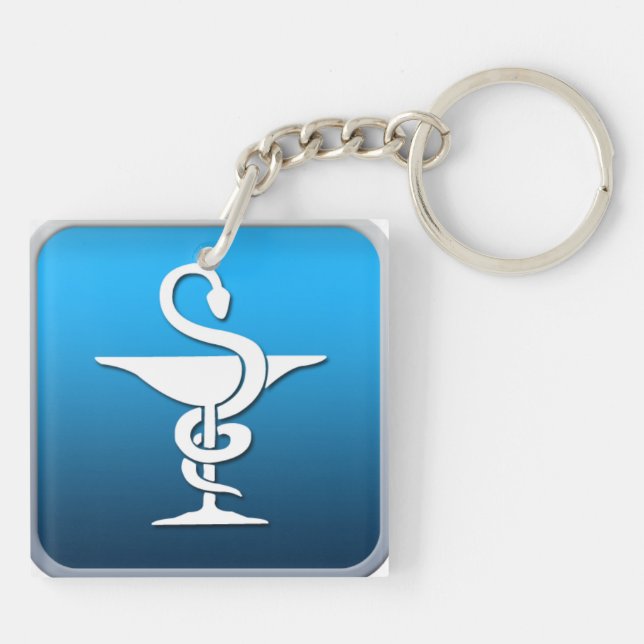 Pharmacist Symbol Key Ring (Back)