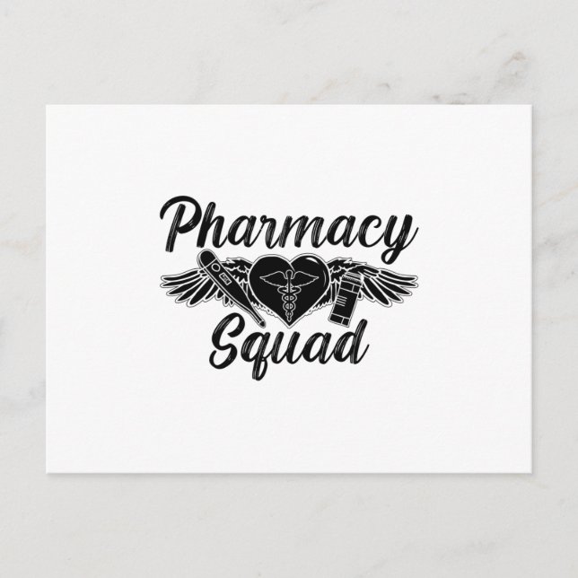 Pharmacist Technician Medicine Tech Pharmacy Squad Postcard (Front)