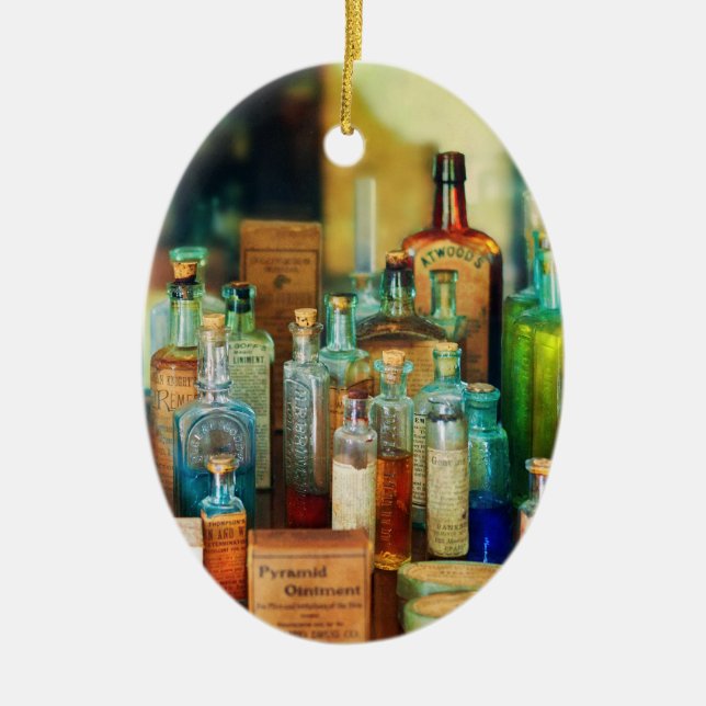 Pharmacist - Whatever ails ya - II Ceramic Tree Decoration (Front)