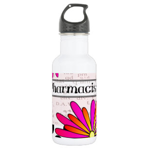 Pharmacist Whimsical Flowers 532 Ml Water Bottle