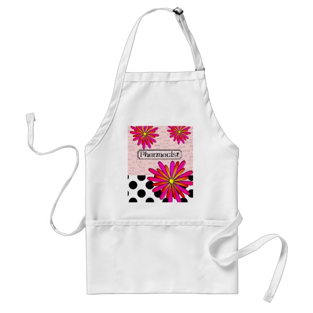 Pharmacist Whimsical Flowers Standard Apron (Front)