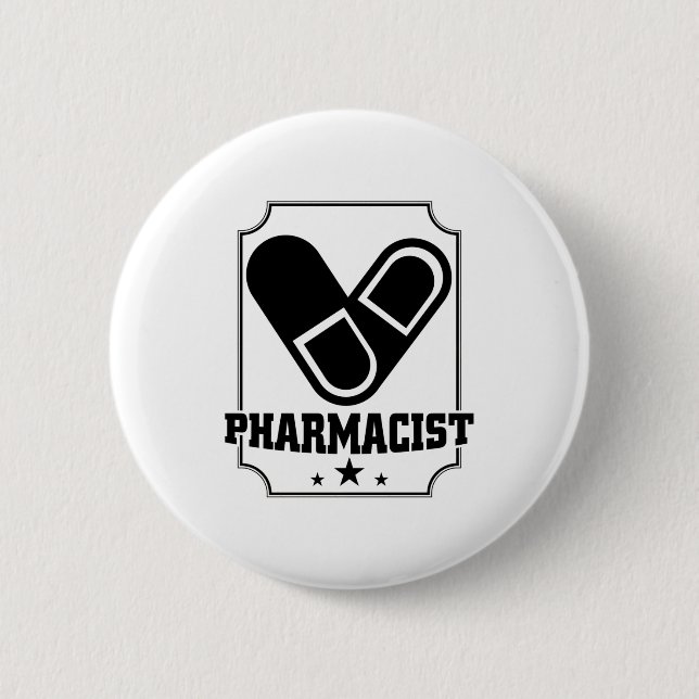 Pharmacists | Pharmacist Pharmacy Profession Gift 6 Cm Round Badge (Front)