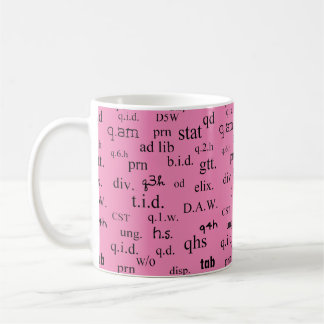 Pharmacist's Pink Abbreviations  Coffee Mug