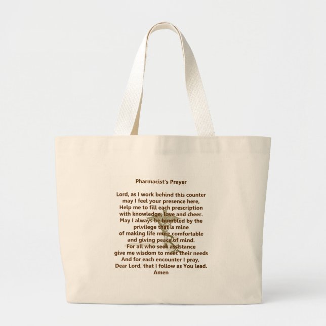 Pharmacist's Prayer Tote Bag (Front)