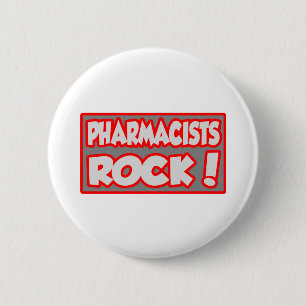 Pharmacists Rock! 6 Cm Round Badge