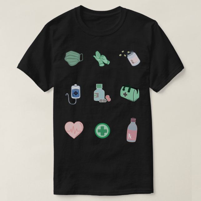 Pharmacology Sticker Pack Legal Drug Dealer 2 T-Shirt (Design Front)