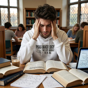 Pharmacology The Struggle Is Real Funny Pharmacy Hoodie