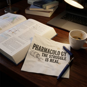 Pharmacology The Struggle Is Real Funny Pharmacy  Napkin