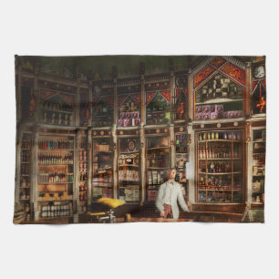 Pharmacy - A Russian Pharmacy 1885 Tea Towel