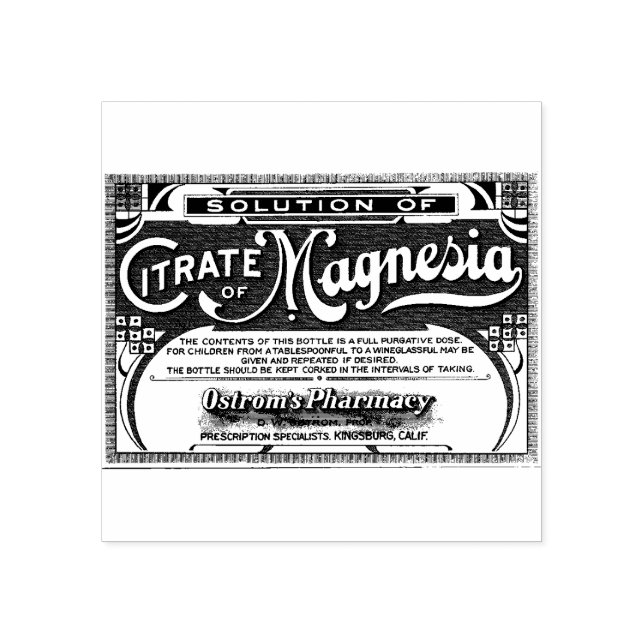 Pharmacy   Apothecary Vintage Label Rubber Stamp (Imprint)