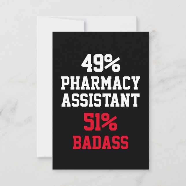 Pharmacy Assistant Badass Card (Front)
