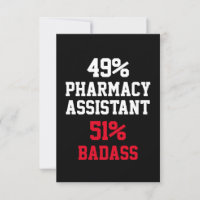 Pharmacy Assistant Badass Card