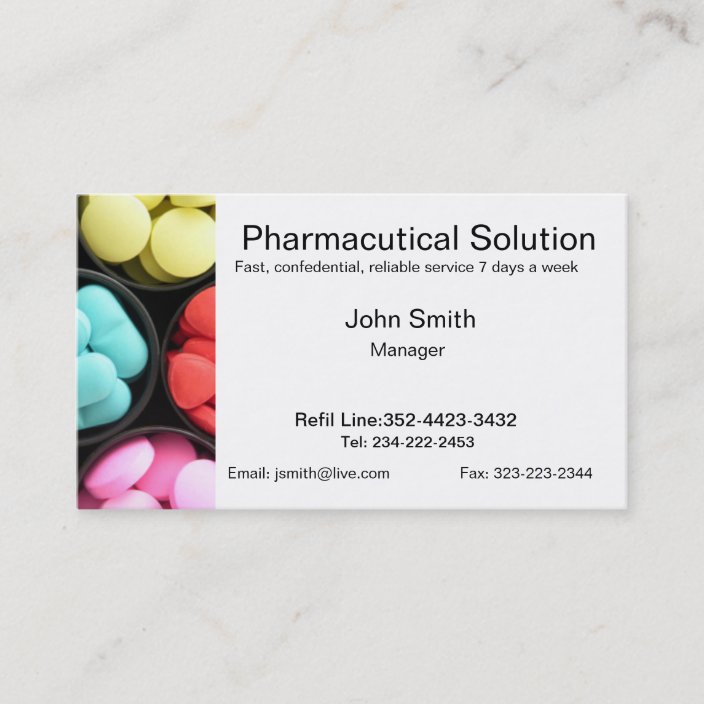 Pharmacy business card Zazzle.co.uk