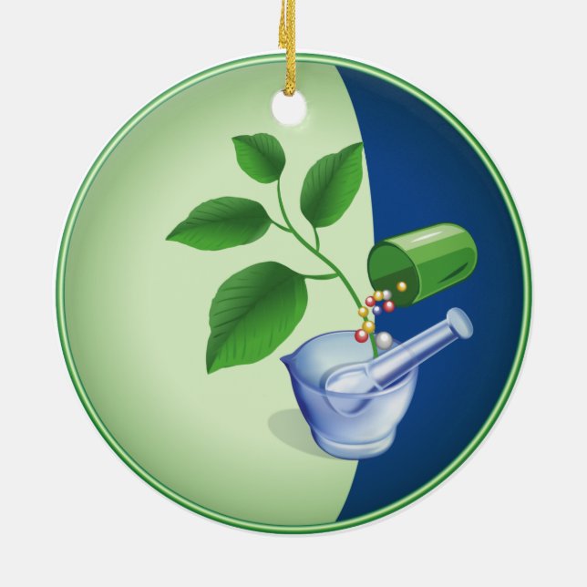 Pharmacy Ceramic Tree Decoration (Back)