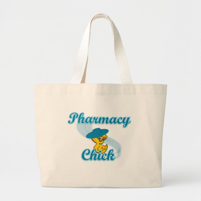 Pharmacy Chick #3 Large Tote Bag (Front)
