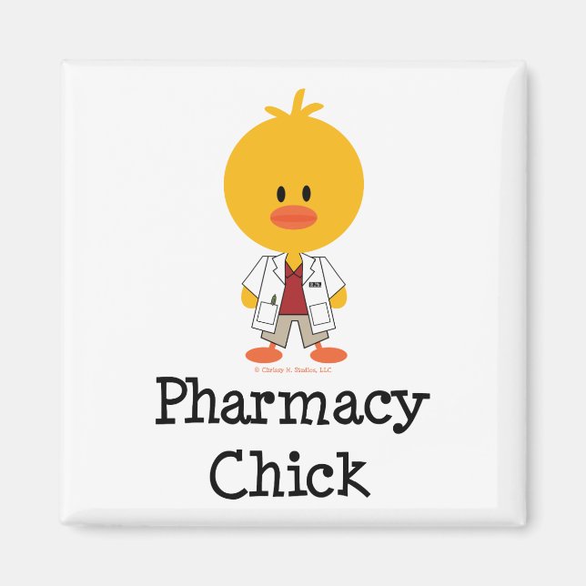 Pharmacy Chick Magnet (Front)