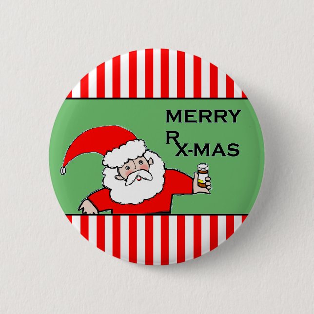 pharmacy Christmas 6 Cm Round Badge (Front)