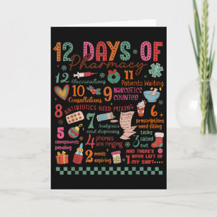 Pharmacy Christmas Shirt - 12 Days Of Pharmacy Tec Card