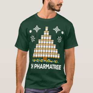 Pharmacy Christmas Tree Medication Pharmacist Gift T-Shirt