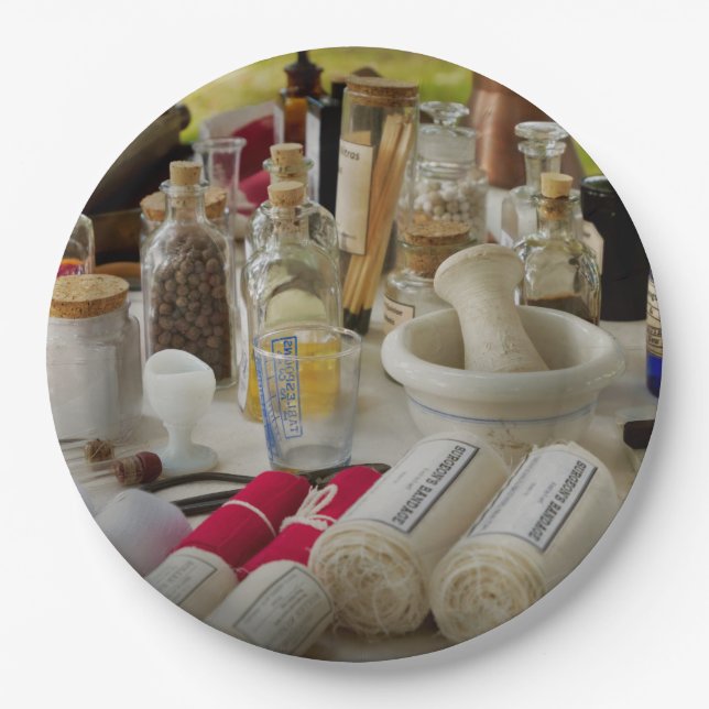Pharmacy - Civil war field kit Paper Plate (Front)
