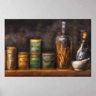 Pharmacy - Cough Drops & Kidney Pills Poster