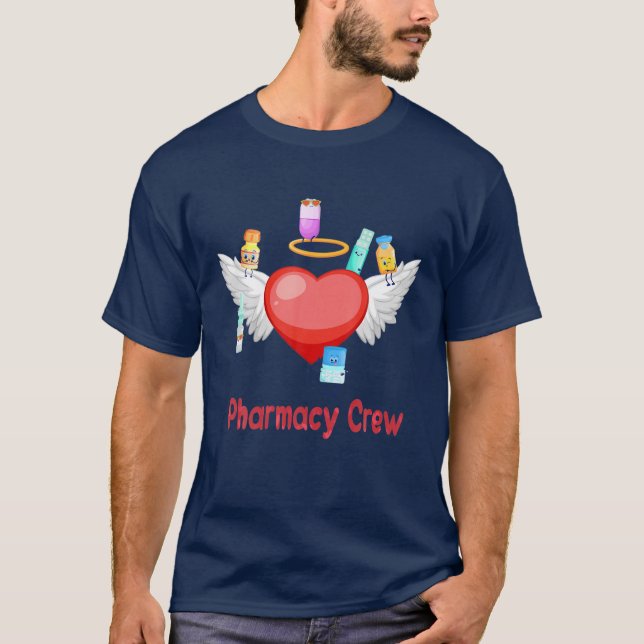 Pharmacy Crew Angel Heart Pharmacy Technican Valen T-Shirt (Front)