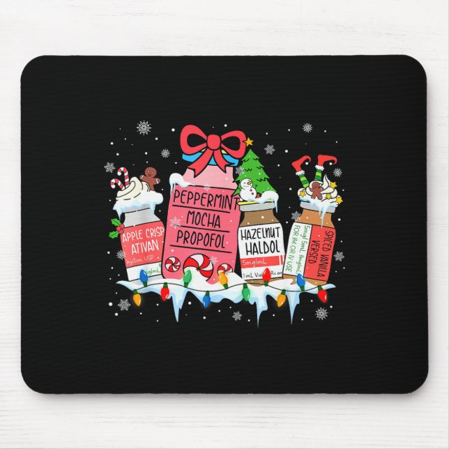 Pharmacy Crew Christmas Pharmacist Medicine Reinde Mouse Mat (Front)