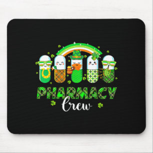 Pharmacy crew funny pills rainbow pharmacist st mouse mat