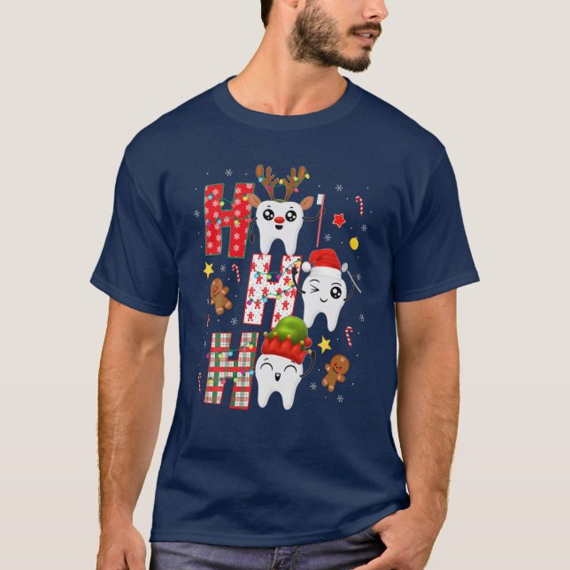Pharmacy Crew Matching Christmas Pills Santa Elf R T-Shirt (Front)