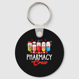 Pharmacy Crew Nurse Valentines Day Pharmacist Tech Key Ring